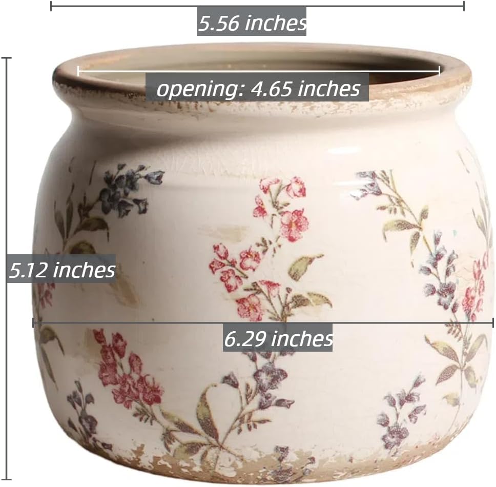 Vintage Ceramic Planters / Purple Red