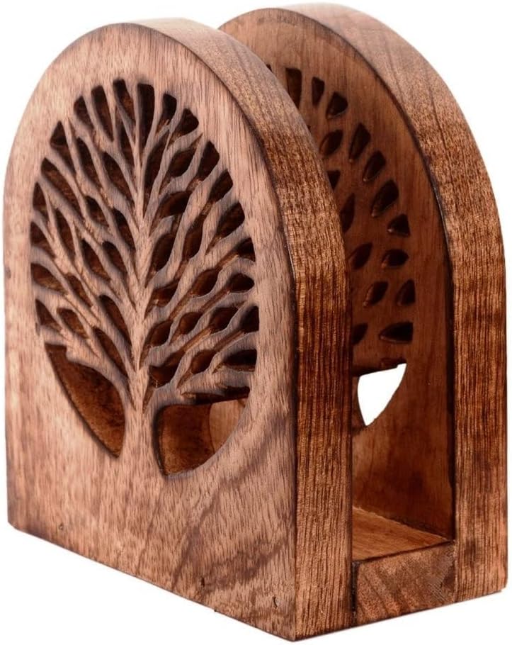 Wooden Upright Napkin Holders / White