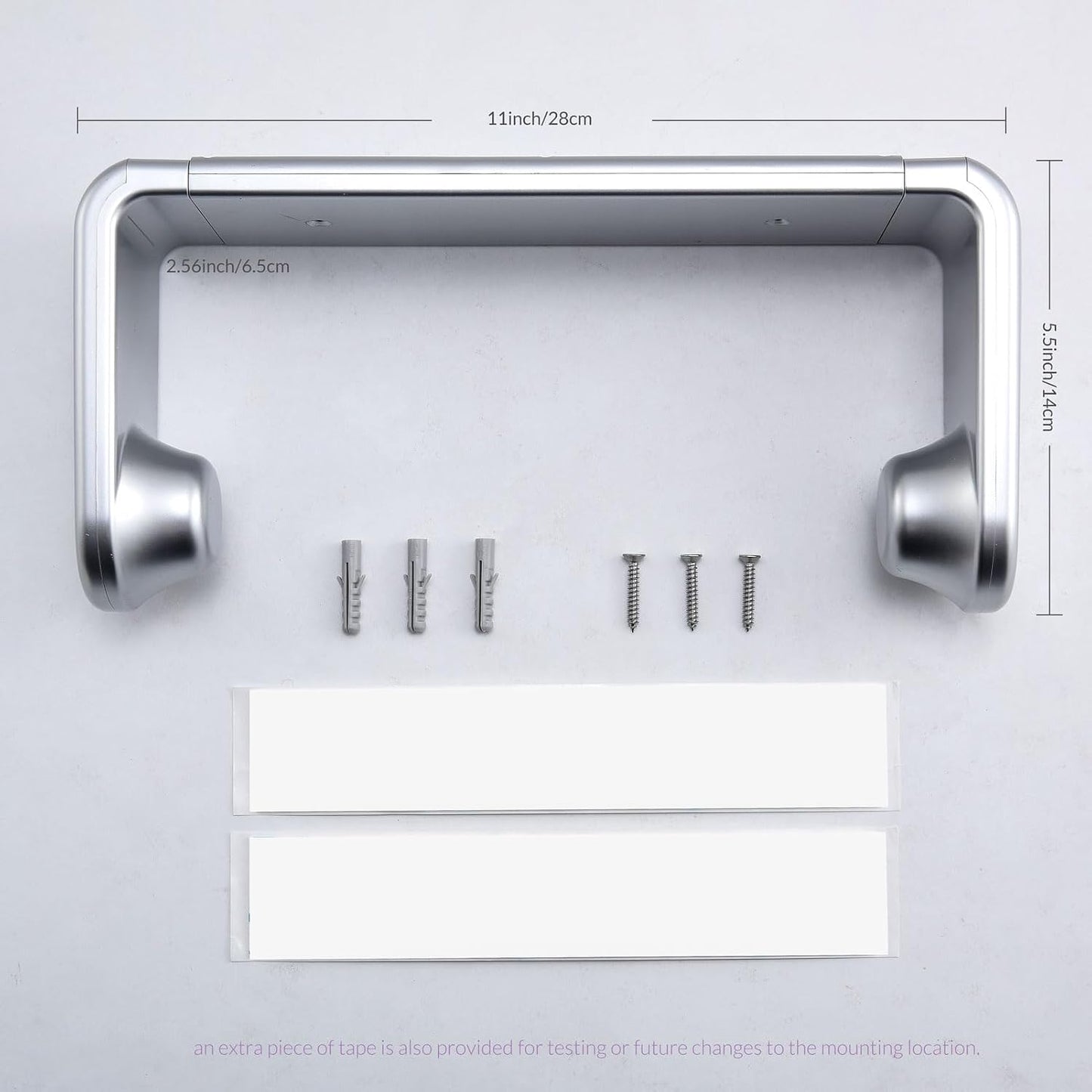 ONE Hand Tear Paper Towel Holder Under Cabinet/Wall for 9.4-11inch, Silver | adaptive adjustable tension arm | tear