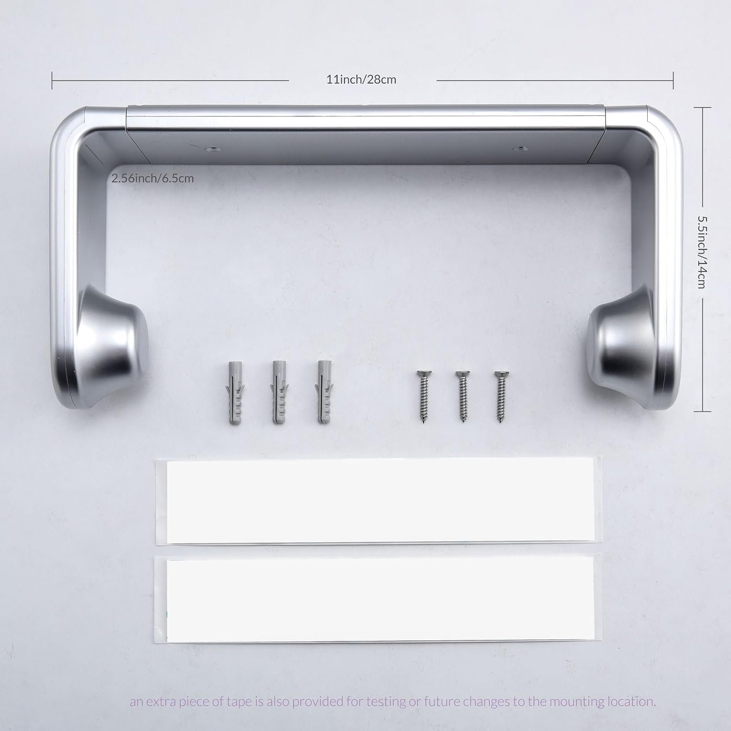 ONE Hand Tear Paper Towel Holder Under Cabinet/Wall for 9.4-11inch, Silver | adaptive adjustable tension arm | tear