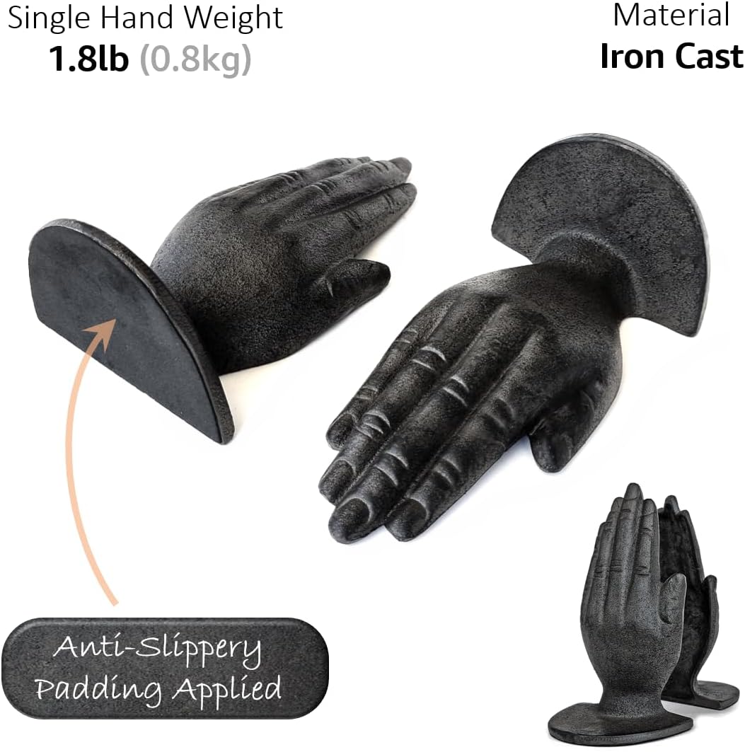 Hands Style Decorative Bookends / Black