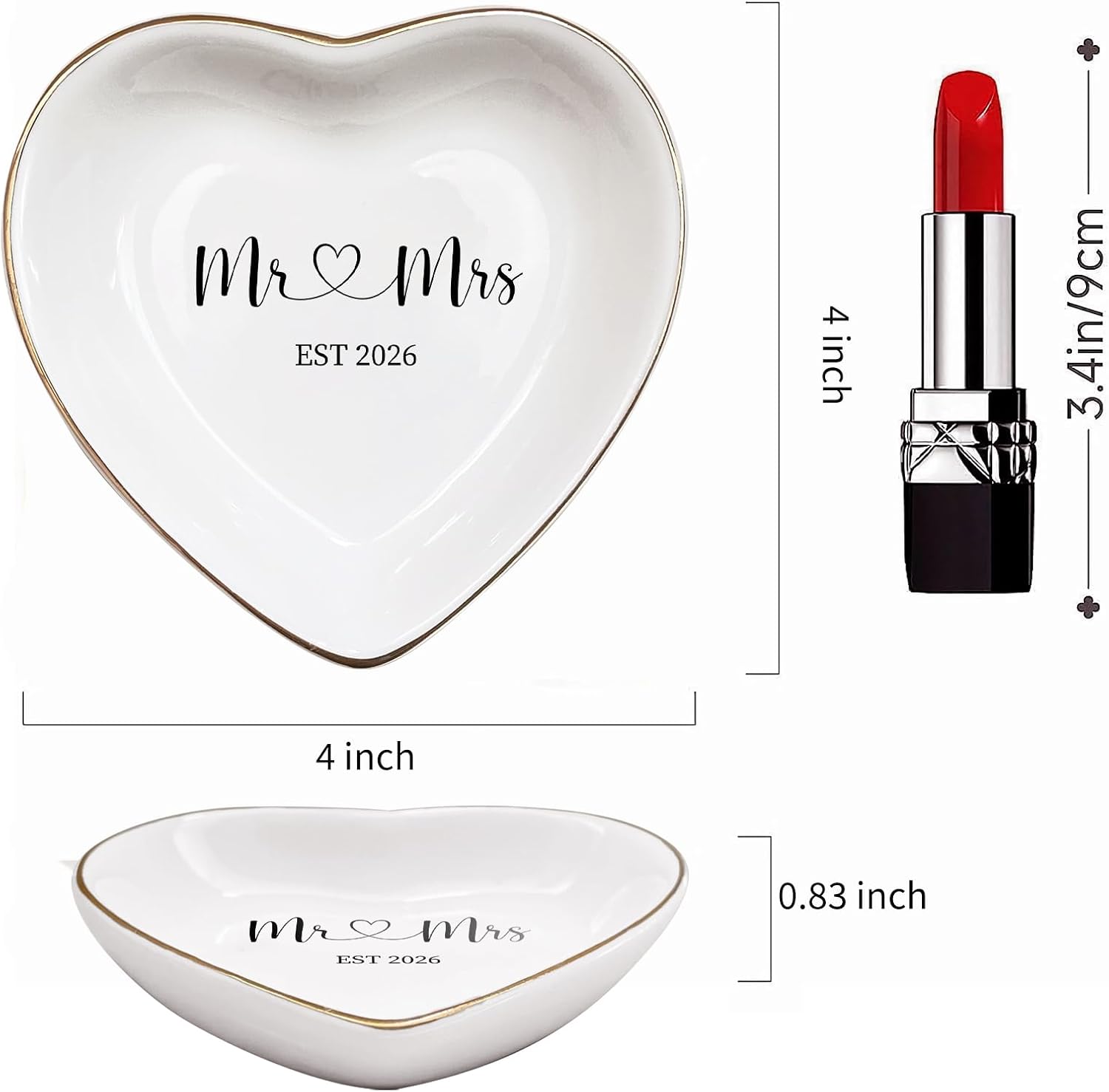 Mr & Mrs EST 2026 Jewelry Tray / Mr Mrs EST 2026