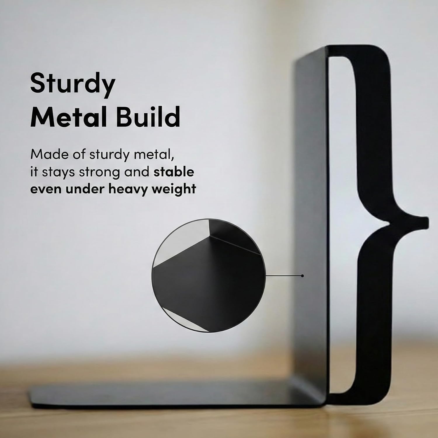 Decorative Bookends / Modern Bracket Shaped / White