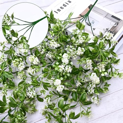Waipfaru 8Pcs Fake Hanging Plants, Faux Ivy Fake Vines Greenery