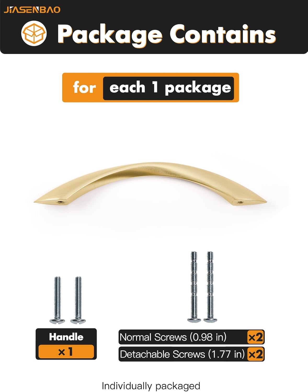 Cabinet Pulls Arch Twisted Brass Handles / Brushed Gold / 5 Inch Hole Centers / 5 Inch / Set of 5