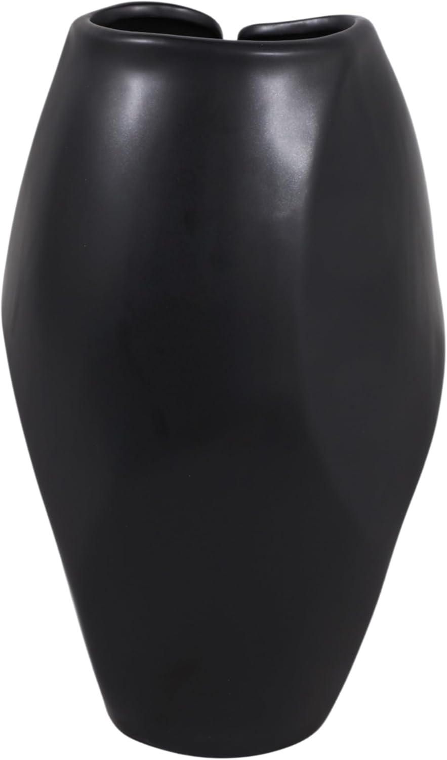 Ceramic Flower Vase / 14.0" H / Black