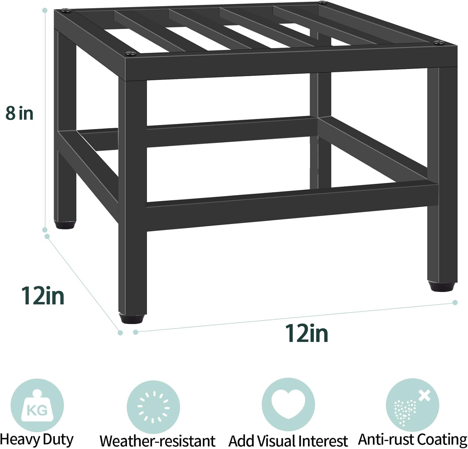 Lilybud--lily Plant Stand Indoor Outdoor, 2 Pcs Heavy Duty Plant Stands Metal Pedestal Stand for Indoor Outdoor