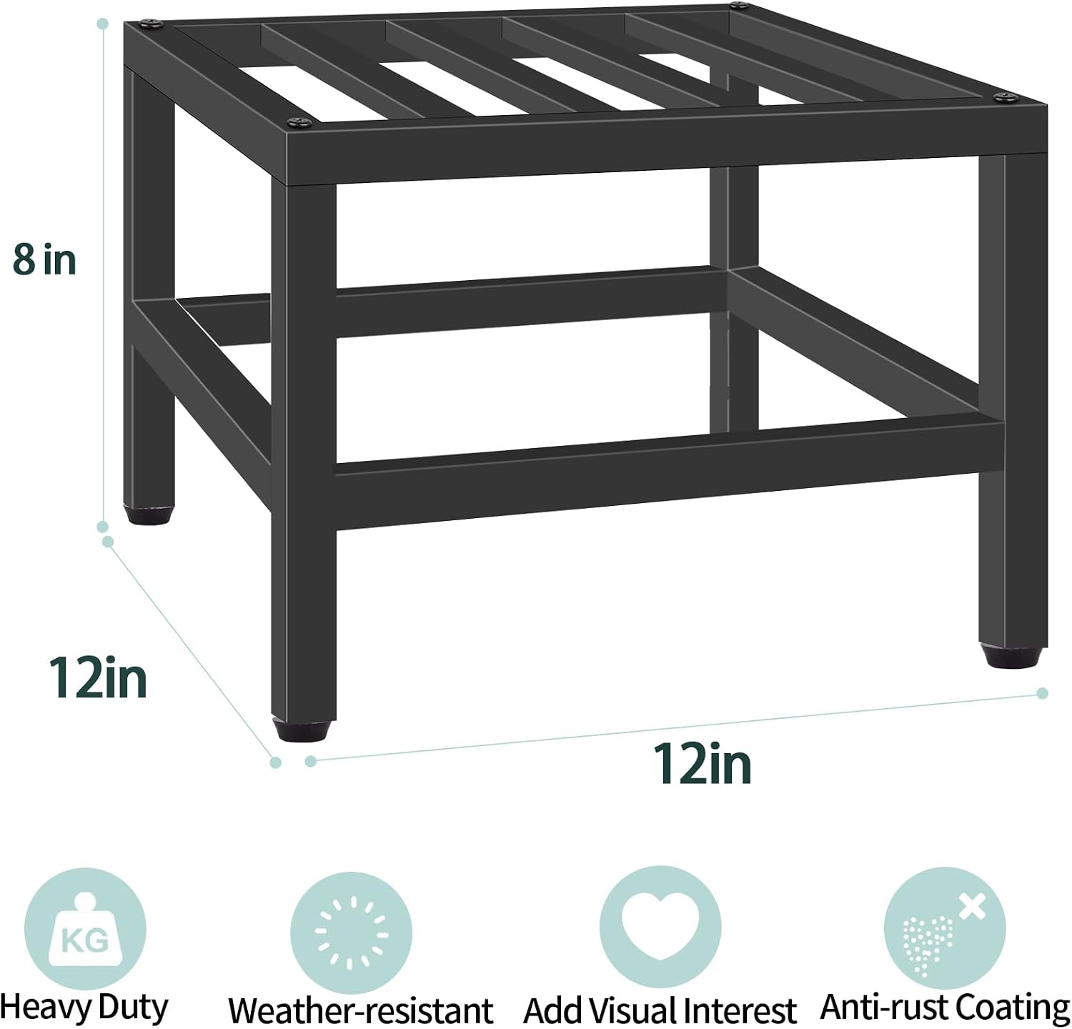 Plant Stand Indoor Outdoor, 3 Pcs Heavy Duty Metal Pedestal Stands | Plant Stands for Indoor Outdoor, Wrought Iron