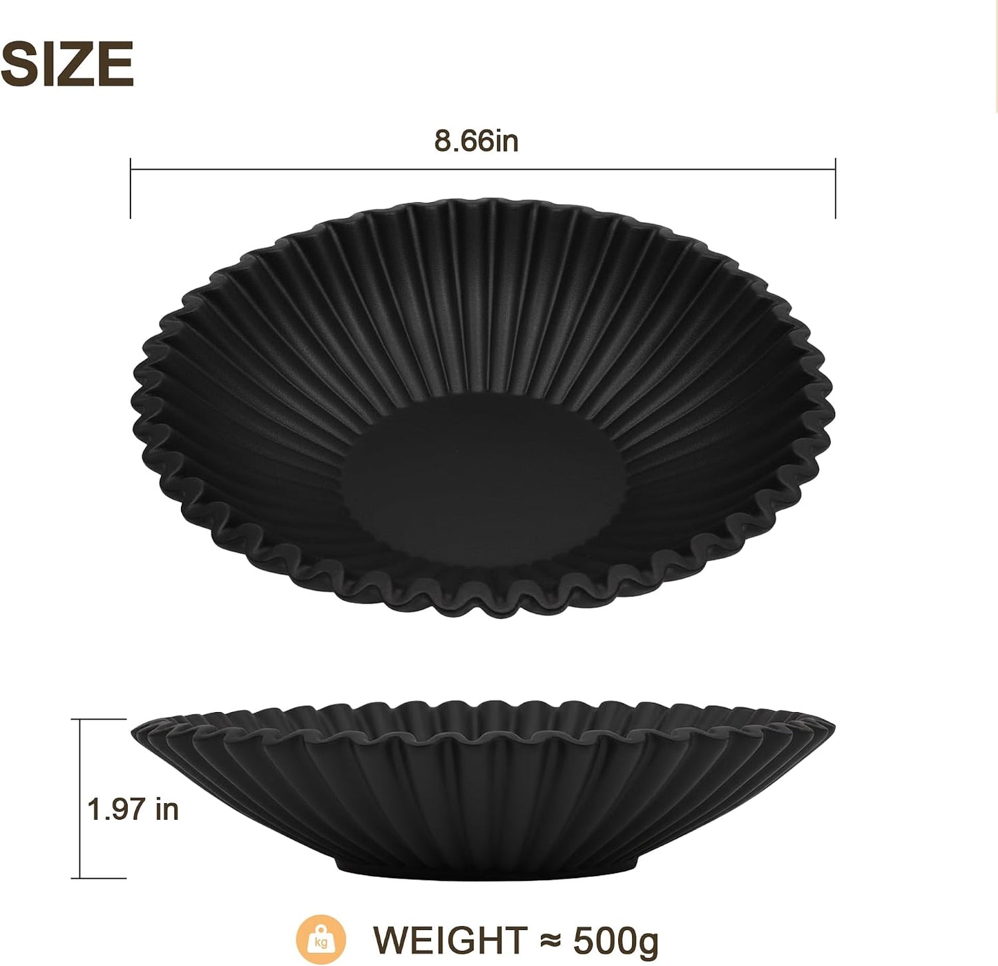 Small Decorative Bowl / Black / 8.65 Inch