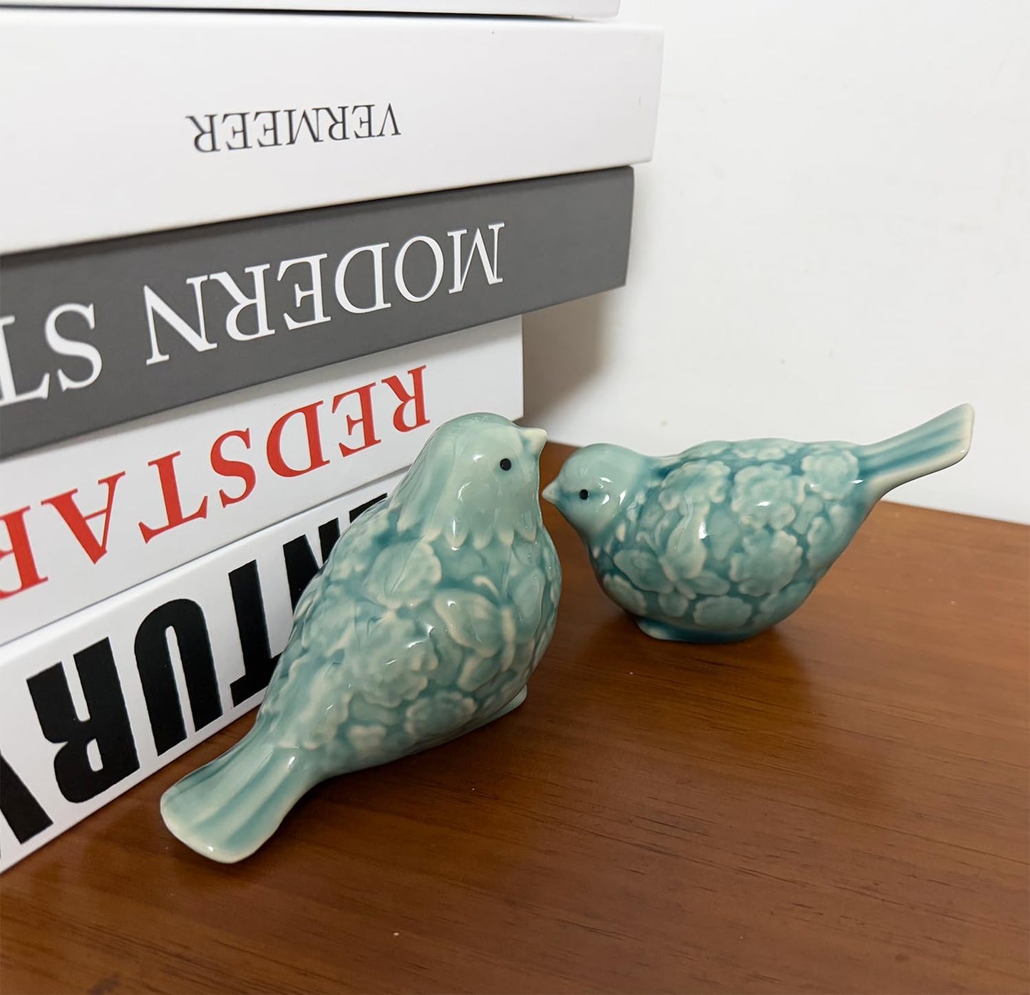 Ceramic Bird Figurines / Set of 2