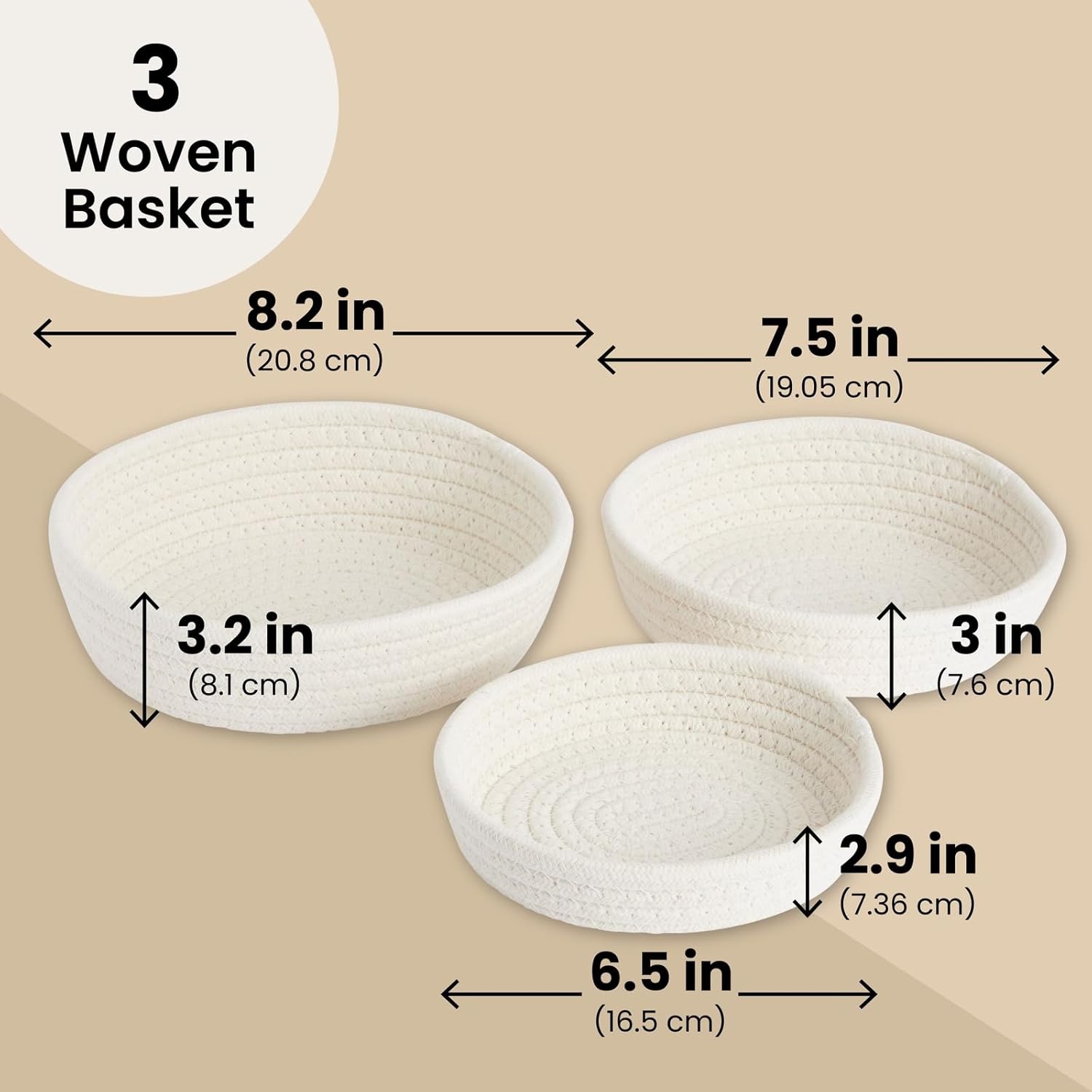 Cotton Woven Basket / White