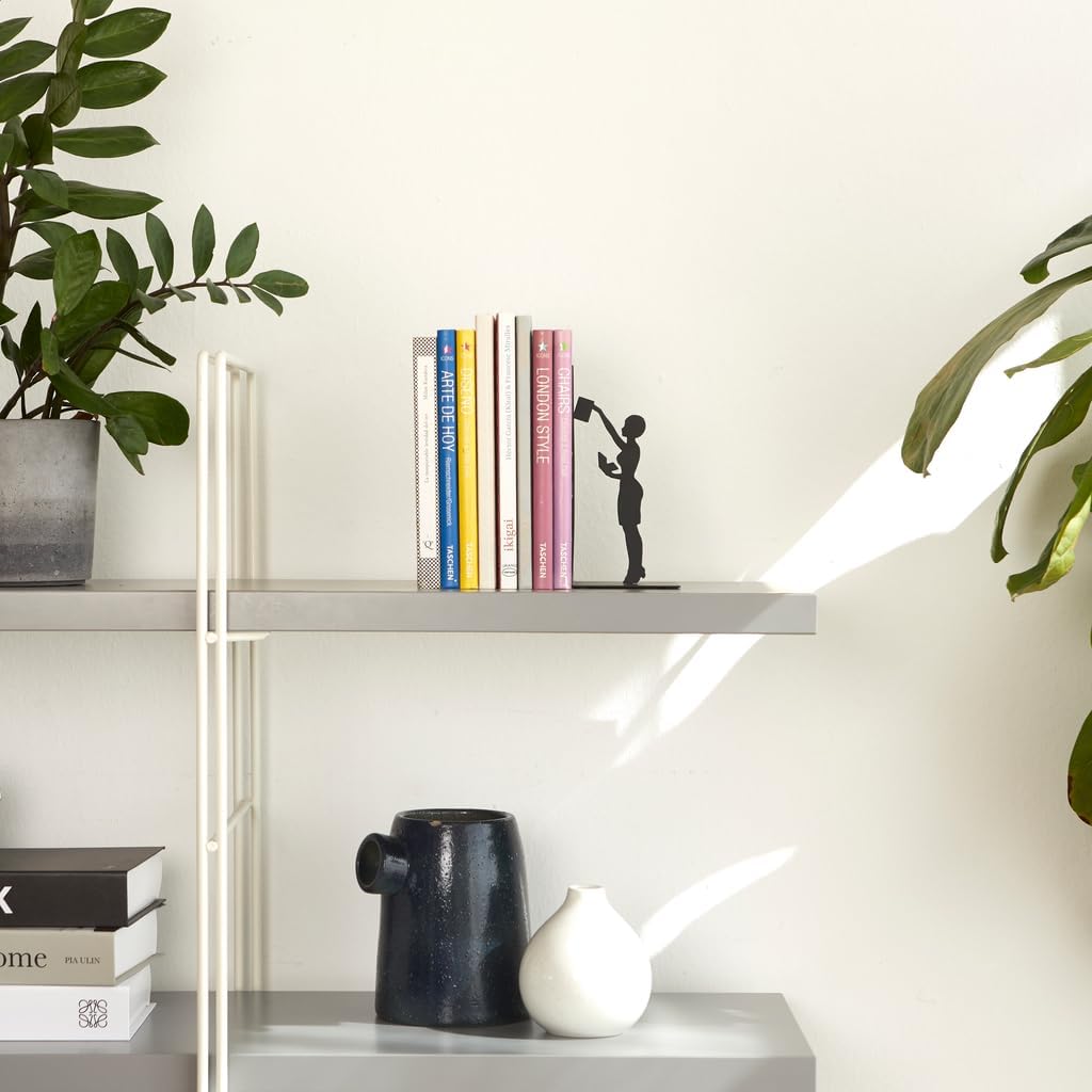 The Library Metal Bookend / Black