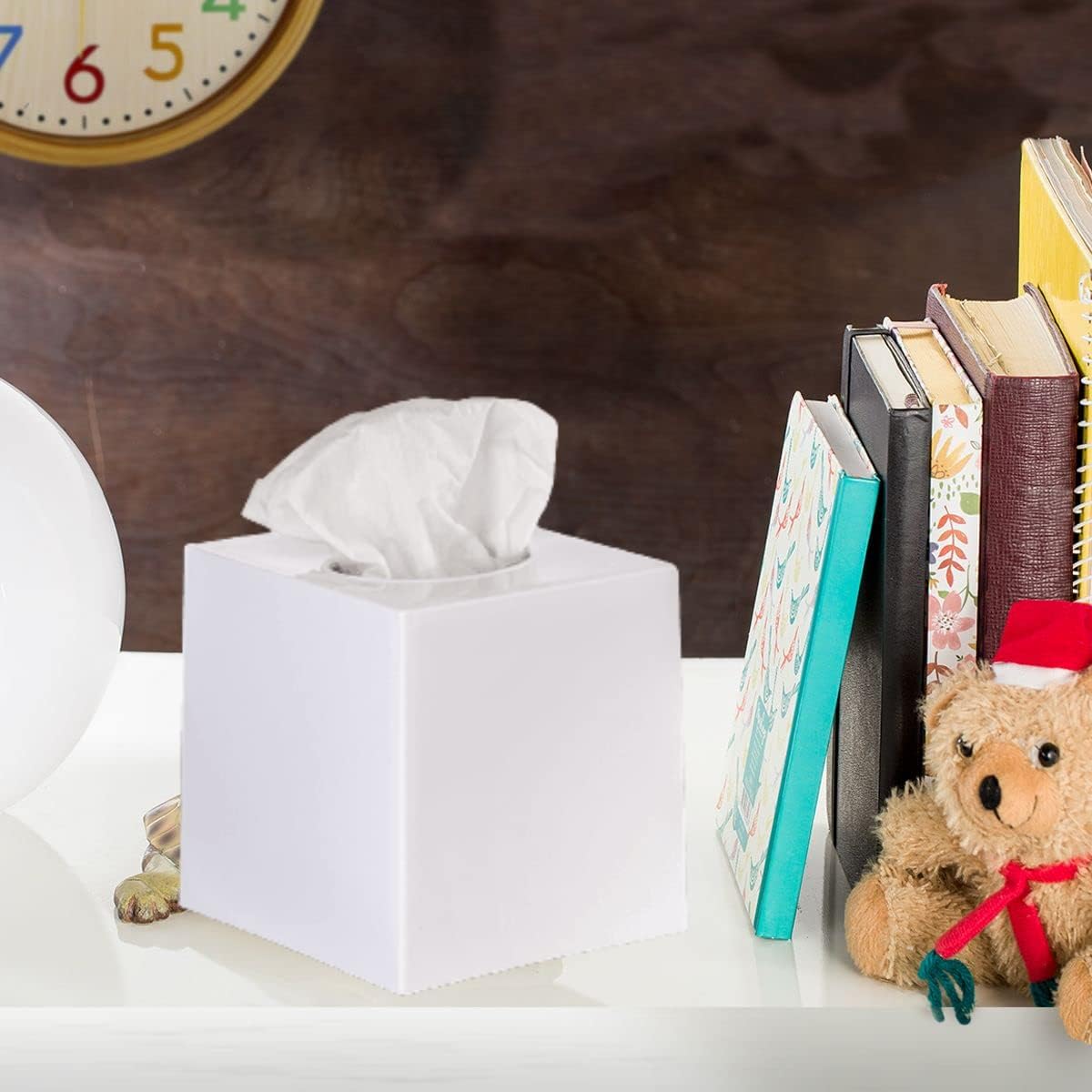 White Tissue Box Cover / 02 White / Set of 2