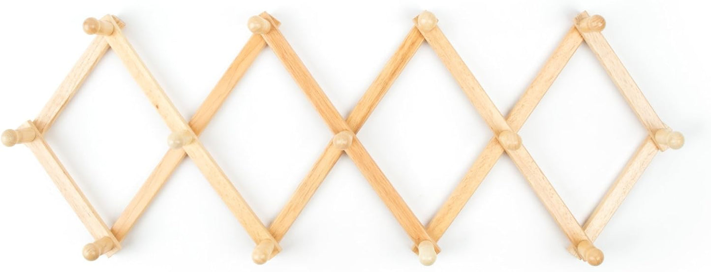 Fox Run Expanding Beechwood Coffee Mug Wall Rack