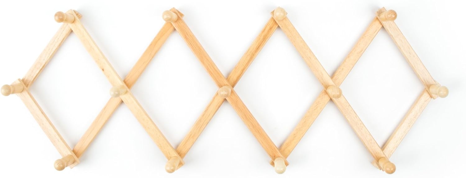 Fox Run Expanding Beechwood Coffee Mug Wall Rack