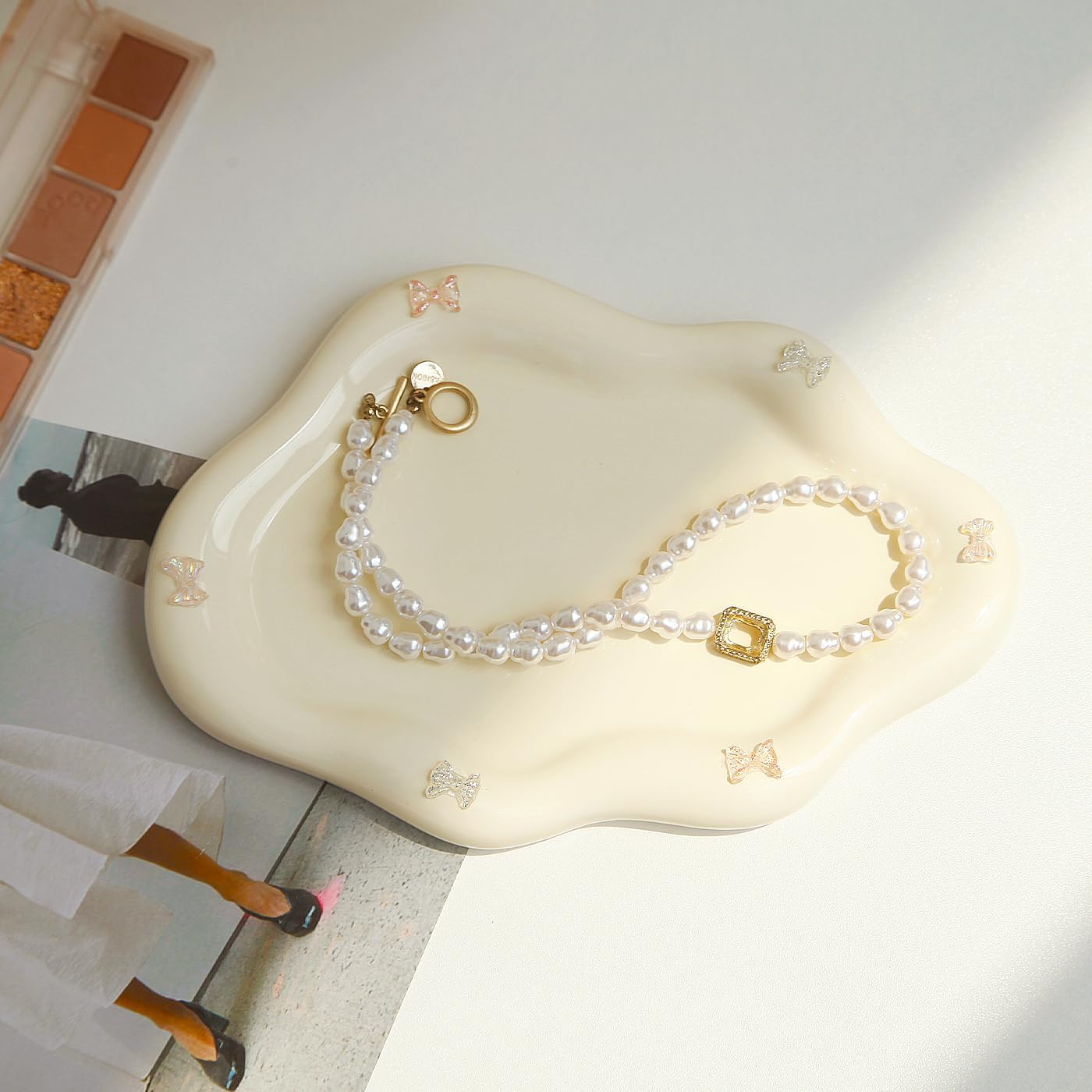 Ring Dish Holder / Bow Cream