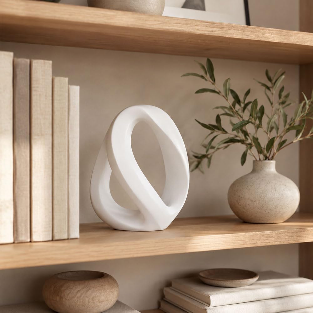 Bookshelf Accent Statue / White
