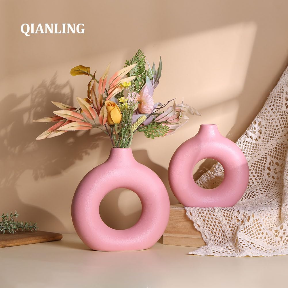 Modern Vases for Centerpieces / Pink / Set of 2