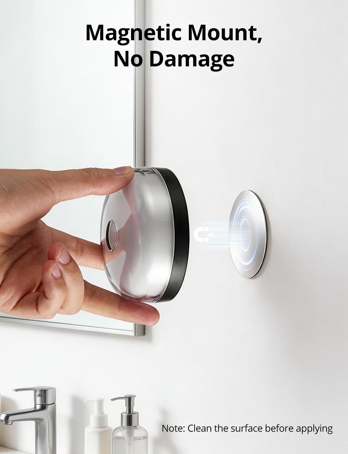 Rechargeable RGB Ambient Shower Light Waterproof Inside, 15 Color Changing Mood Lighting for Bathroom Bathtub IP65