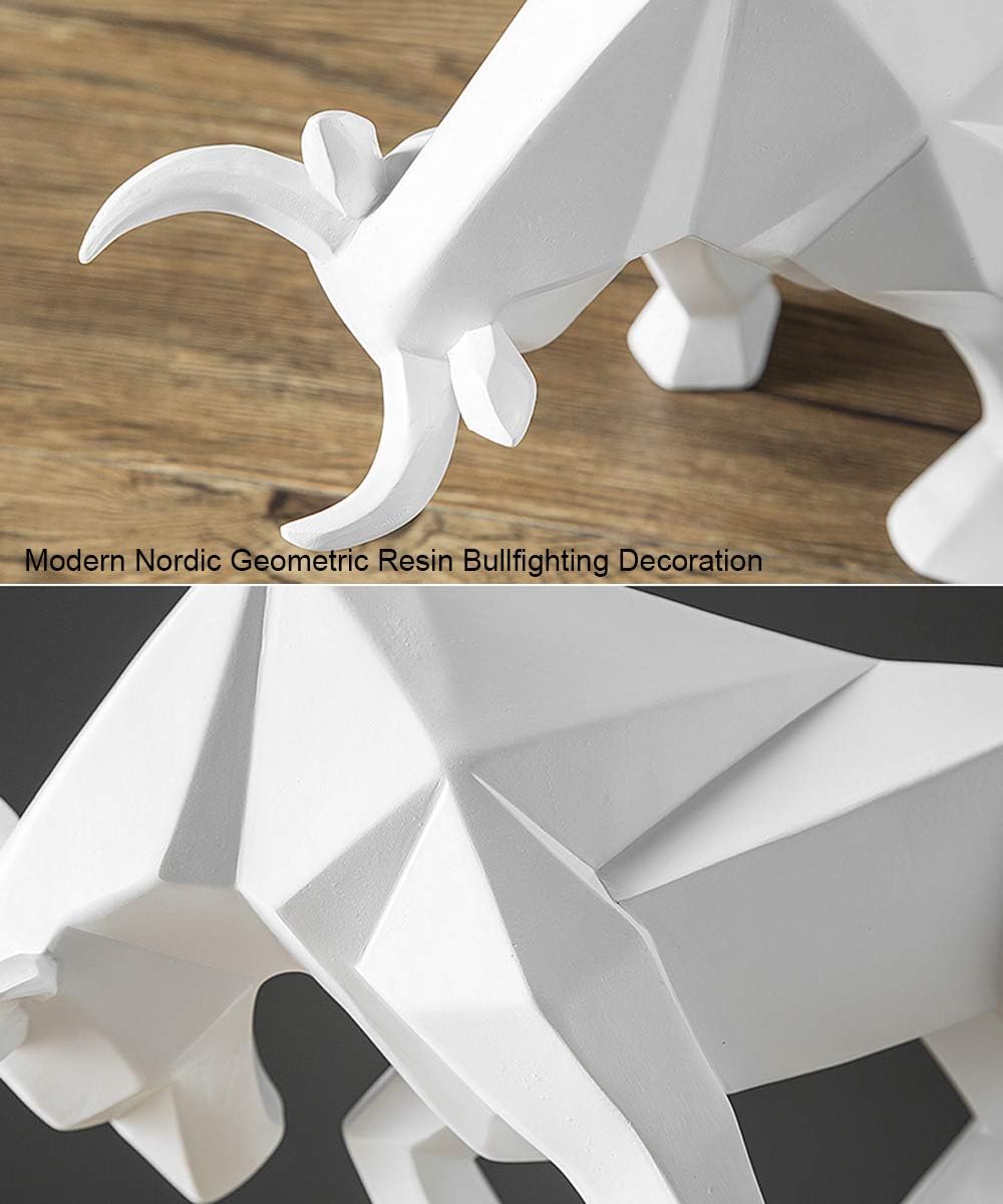 Polyresin Figurine Home Decor / White Bull