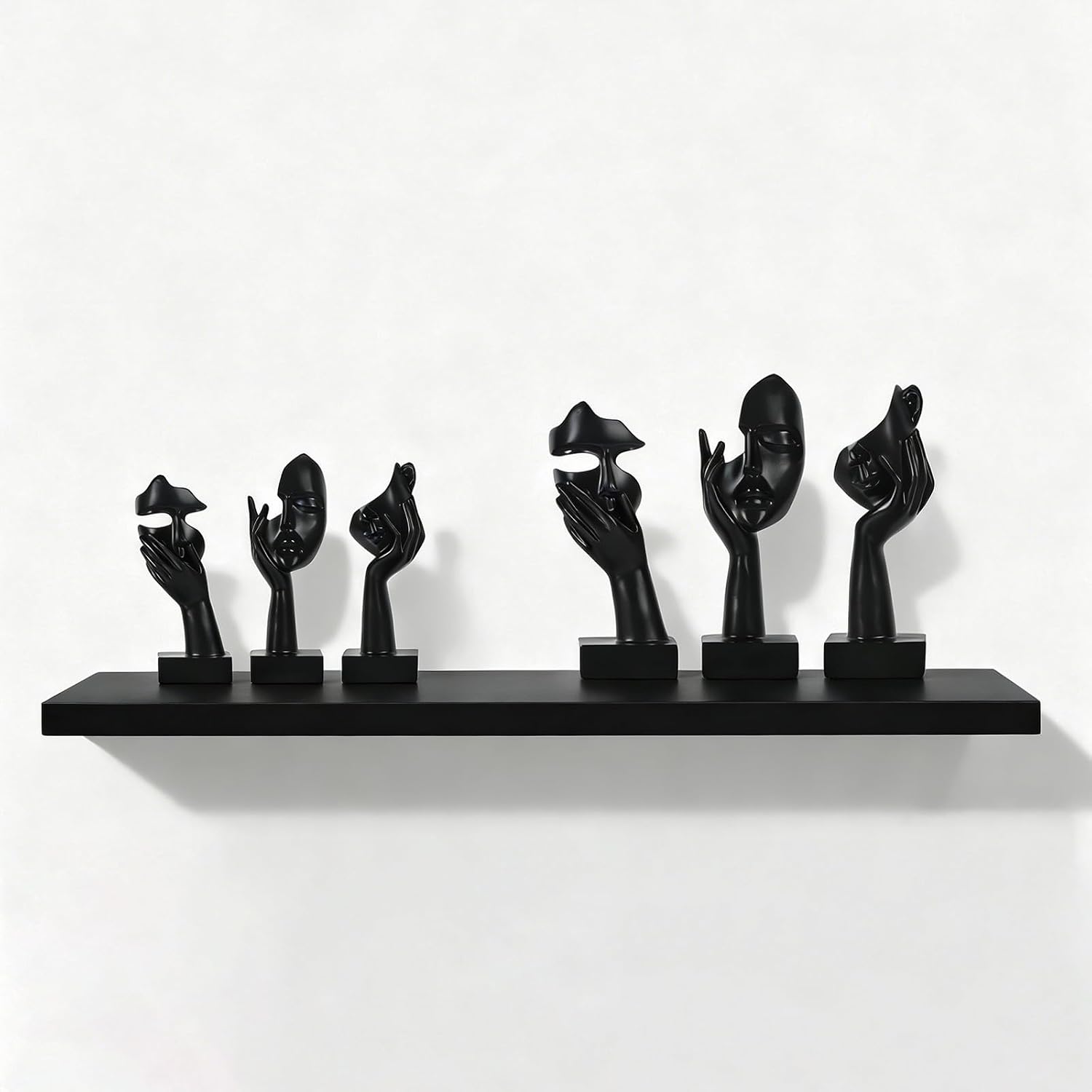 Thinker Large Statue Set / Black / Set of 9
