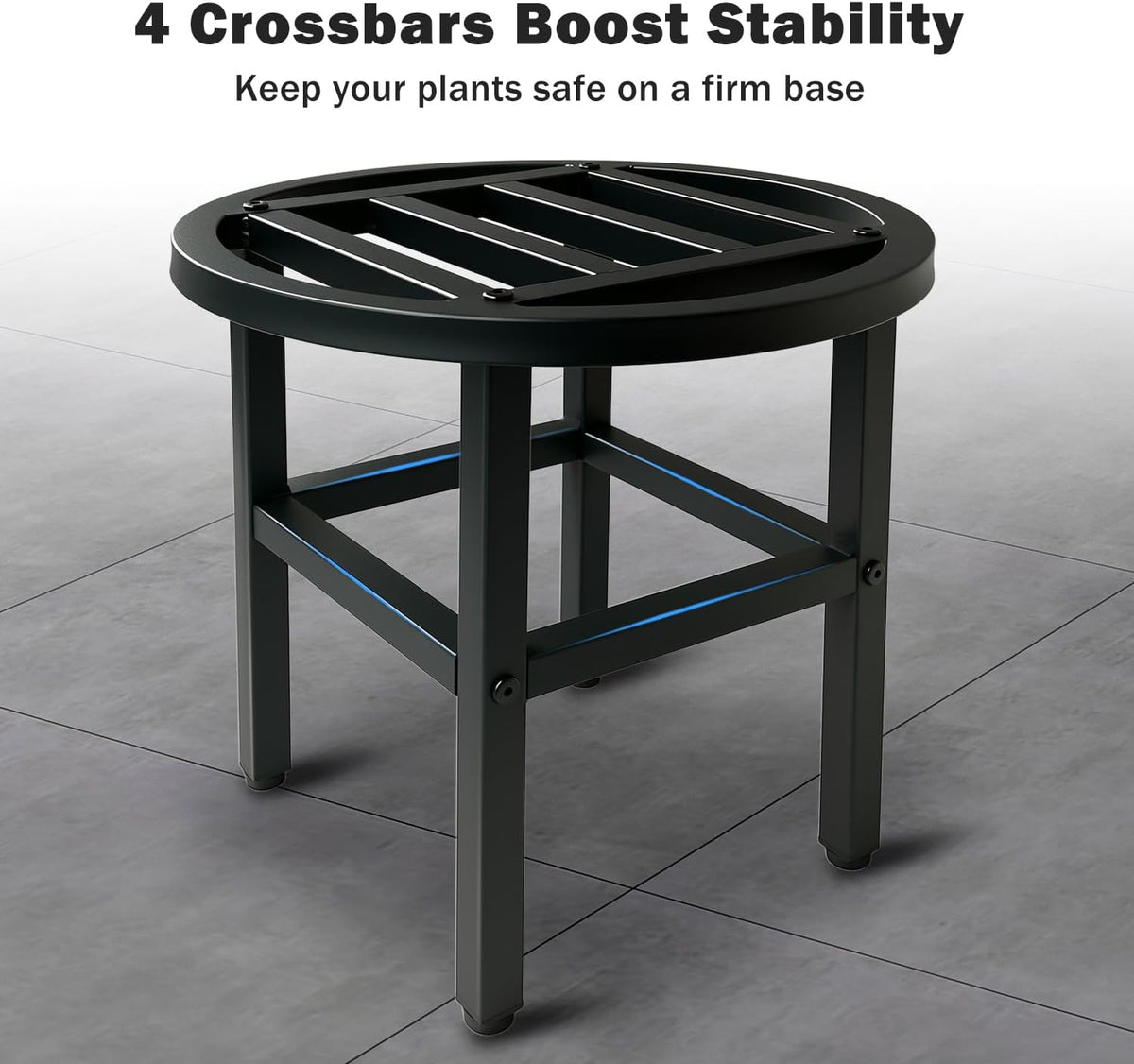 Metal Heavy Duty Plant Stand Indoor Outdoor,13 Inch Tall Plant Stands Riser, Wrought Iron Pedestal Holders for Large