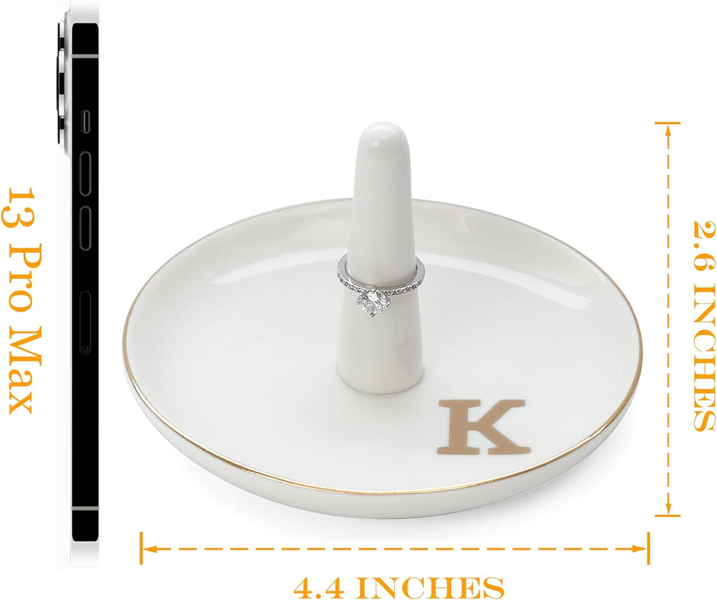 Initials Ring Holder Jewery Tray / K