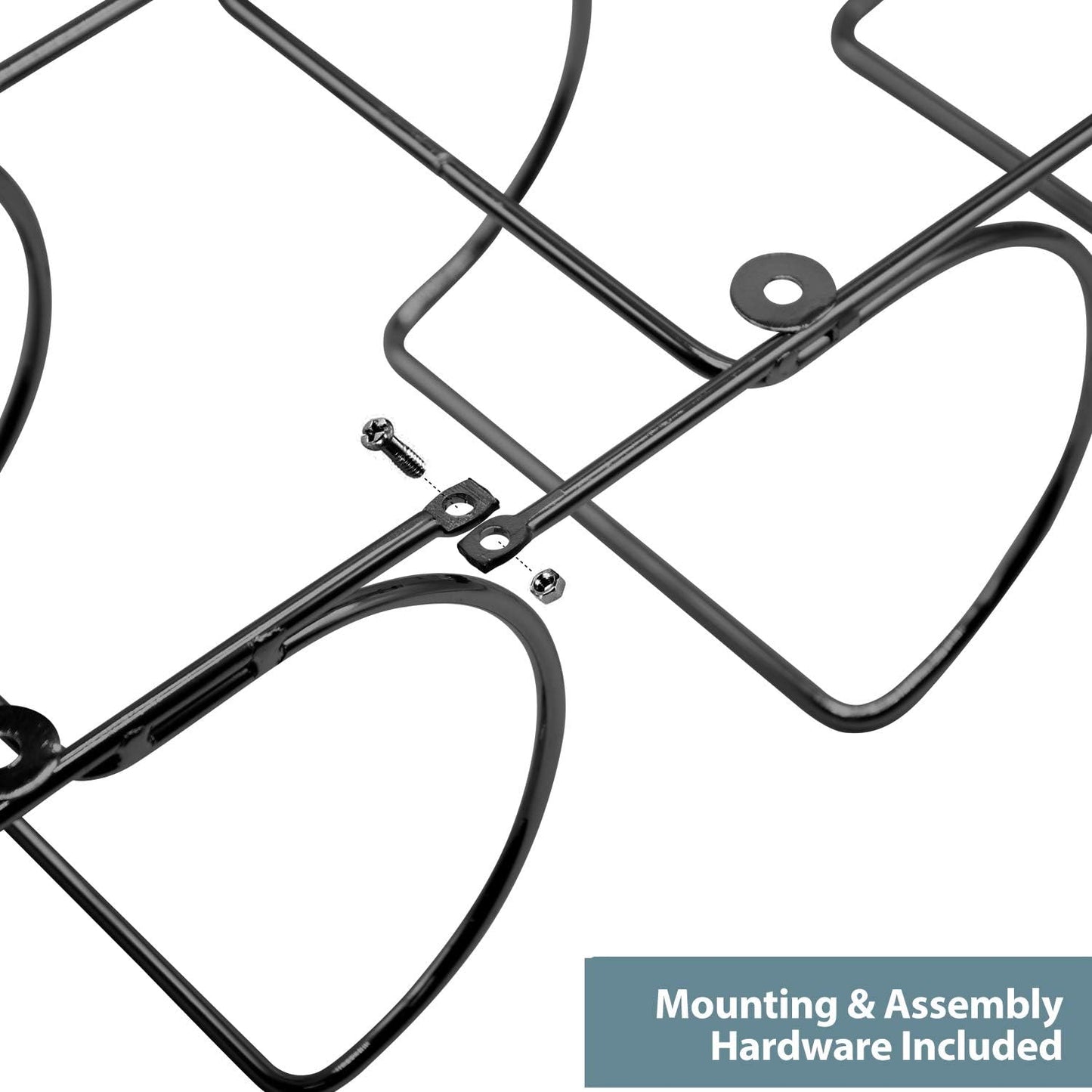 Sorbus Towel Rack, 6-Compartment Wall-Mount, Wall-Mounted (White) | Powder-coated metal holder with six compartments