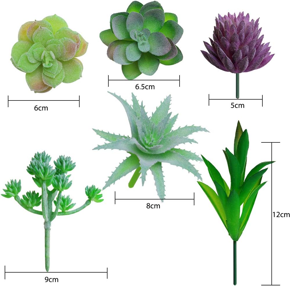 Fake Succulents Plants Artificial Succulents Assorted Faux Succulents in Bulk Artificial / Set of 14