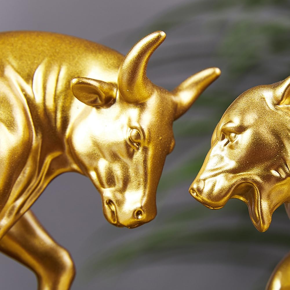 Bull and Bear Statue / Gold