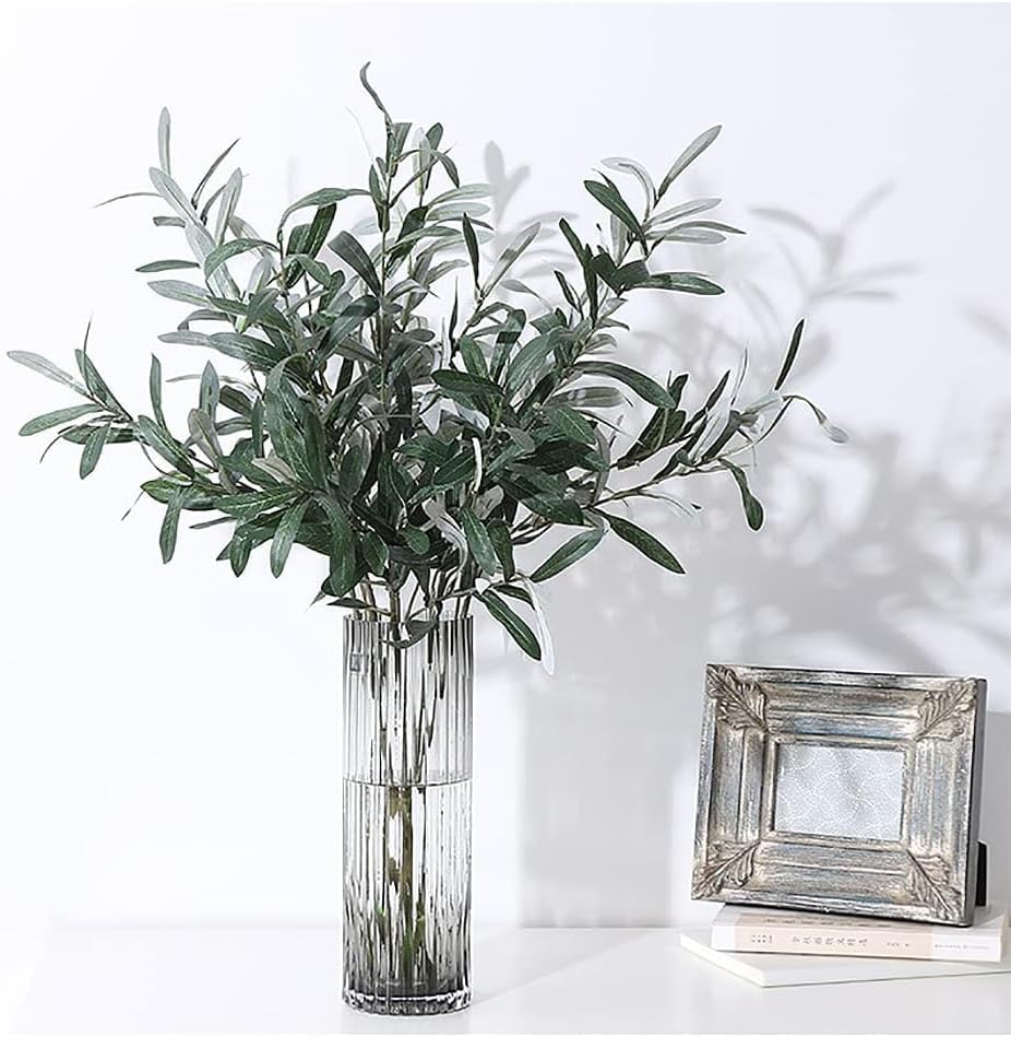 Olive Branches for Vases Artificial Plants Greenery Stems for Vases Olive Leaves / Green / Set of 5