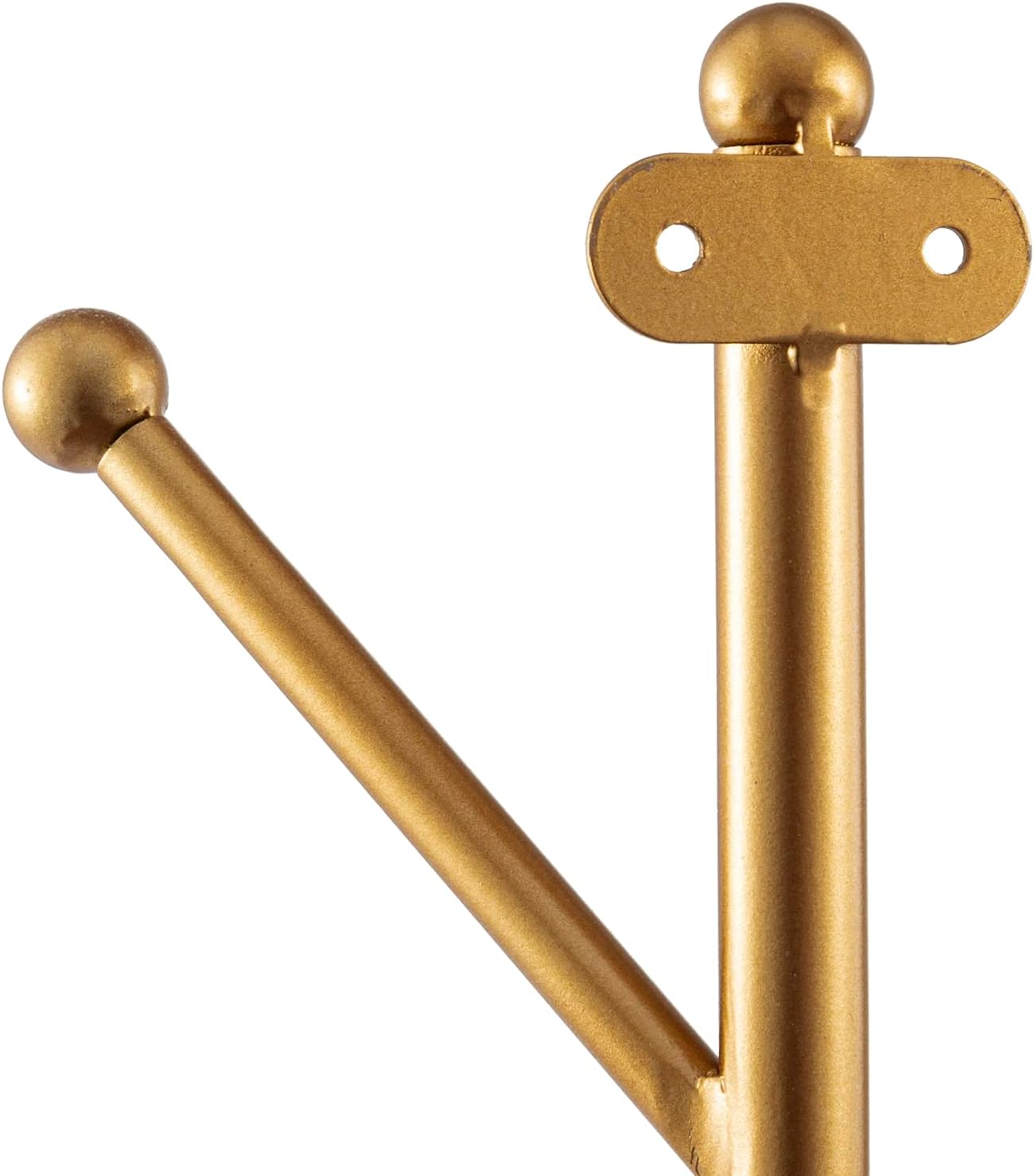 MyGift 2.5-Foot Gold Metal Tree Branch Style Wall Mounted Vertical Hat/Coat Hanging Rack