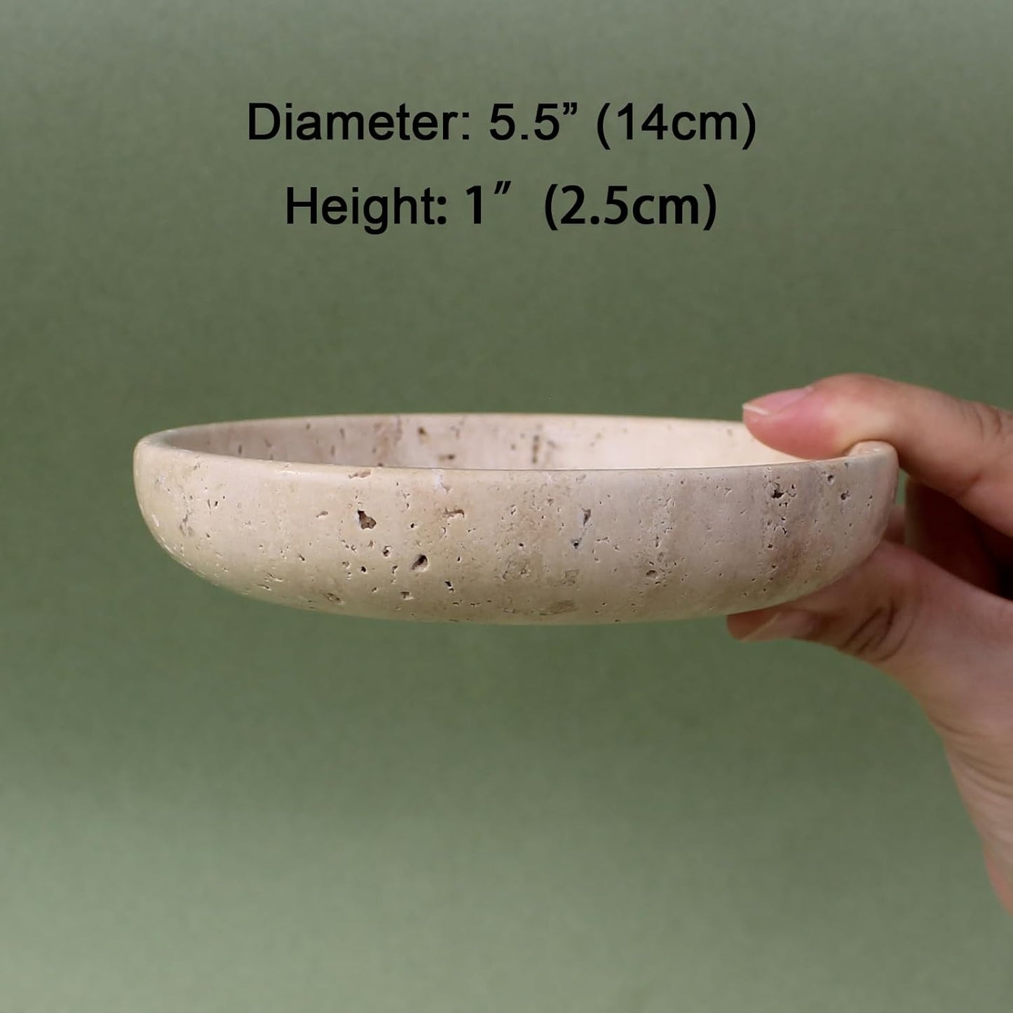 Trinket Dish for Ring Earring / Beige Travertine