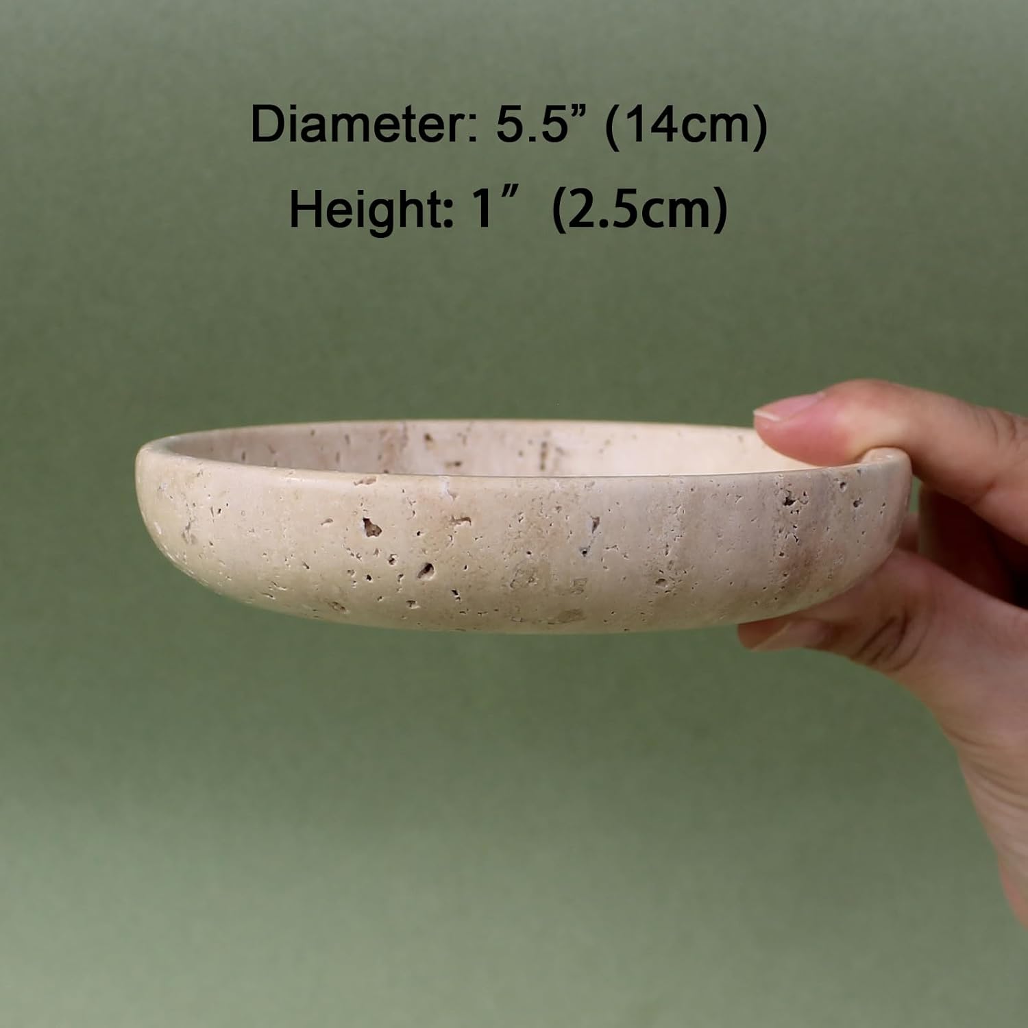 Trinket Dish for Ring Earring / Beige Travertine