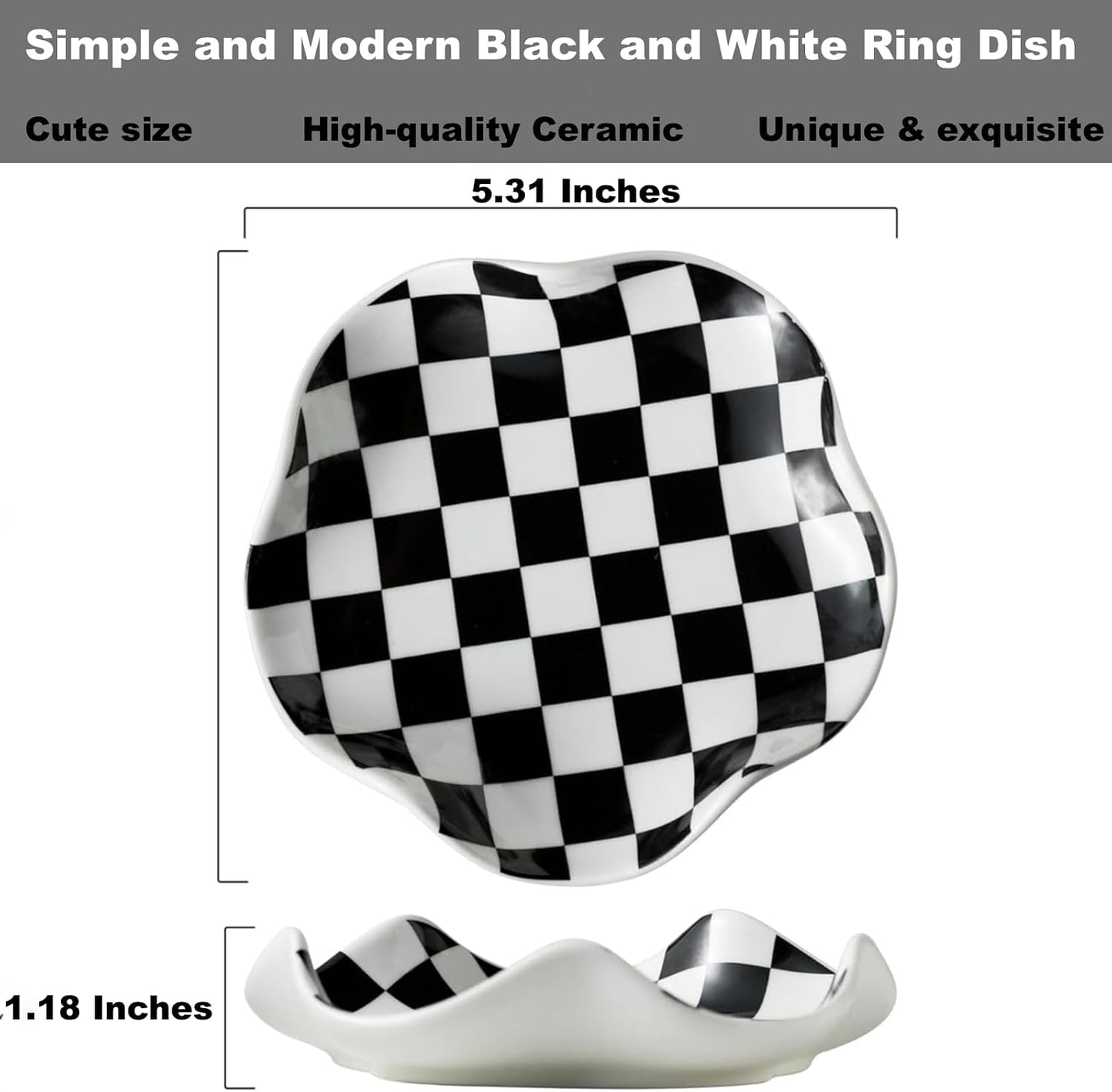 Ceramic Jewelry Tray / Aesthetic Ring Holder Dish
