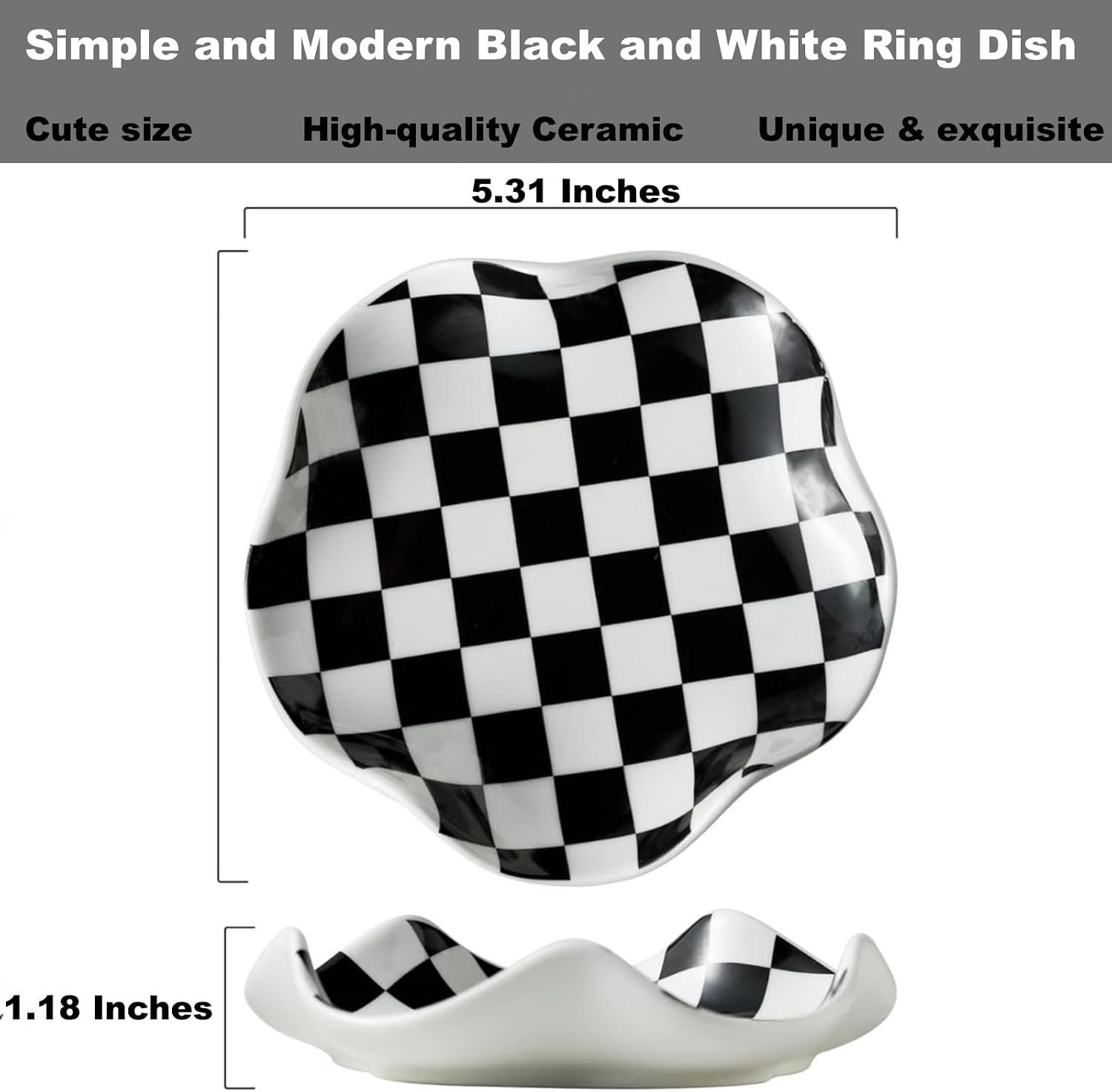 Ceramic Jewelry Tray / Aesthetic Ring Holder Dish