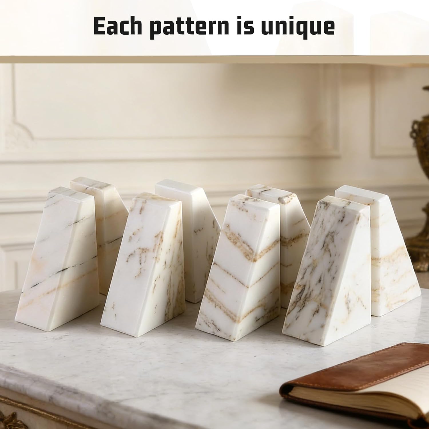 Unique and Heavy Bookends / Glden&white