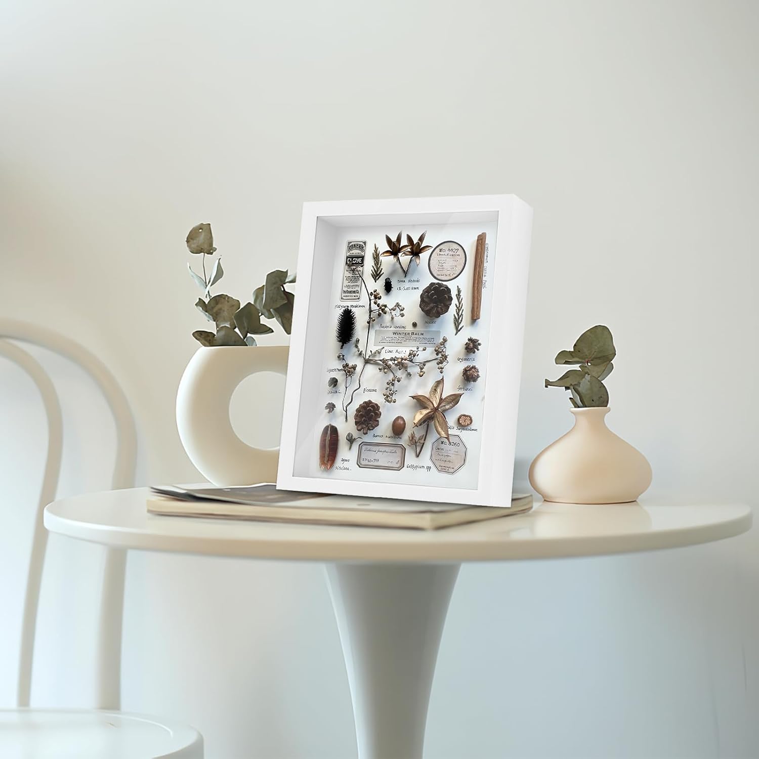 Shadow Box Frame 8x10 - 3 Pack Wood Deep Shadowbox with Glass | Shadow Boxes Display Cases Suitable for Photos, Dried