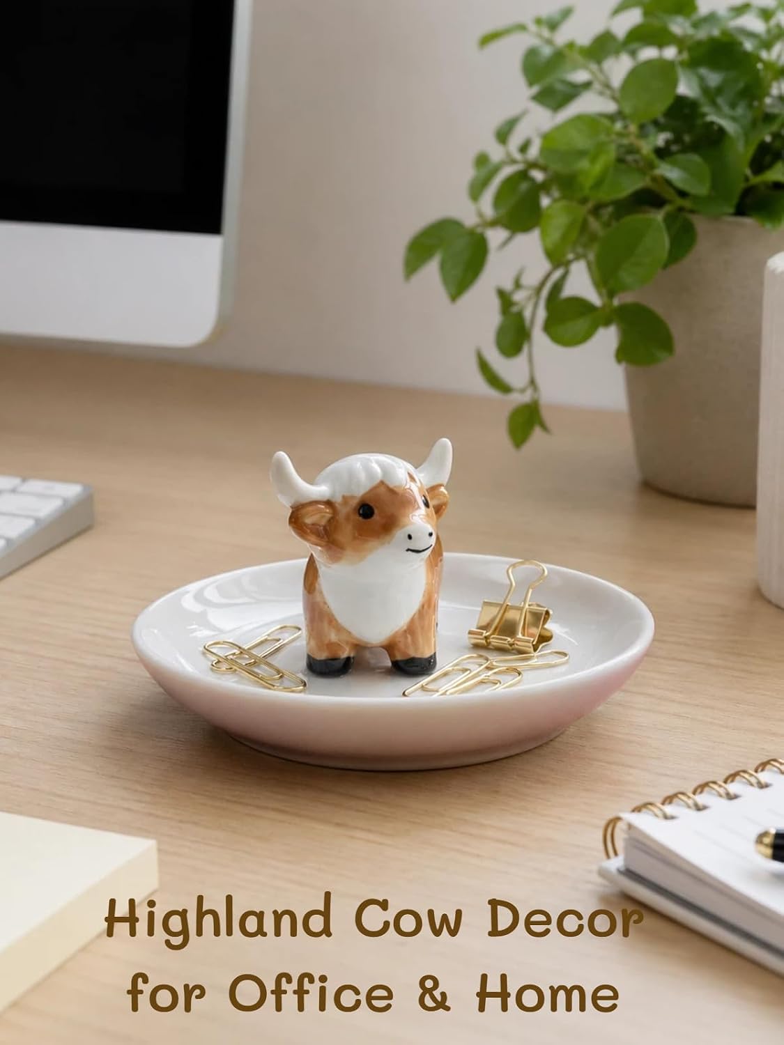 Jewerly Tray / Highland Cow Ring Holder for Women