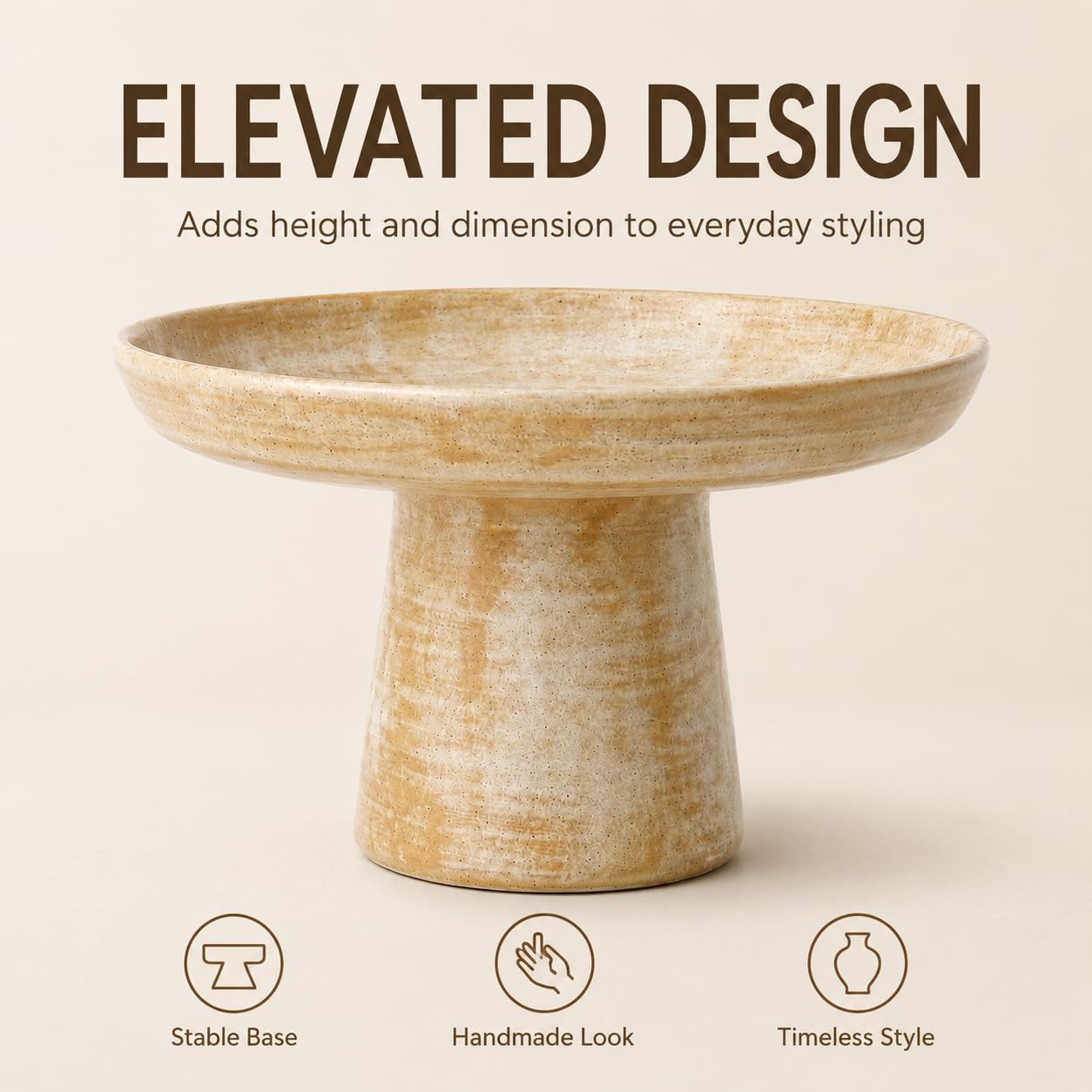 Ceramic Pedestal Bowl / Small Decorative Bowl