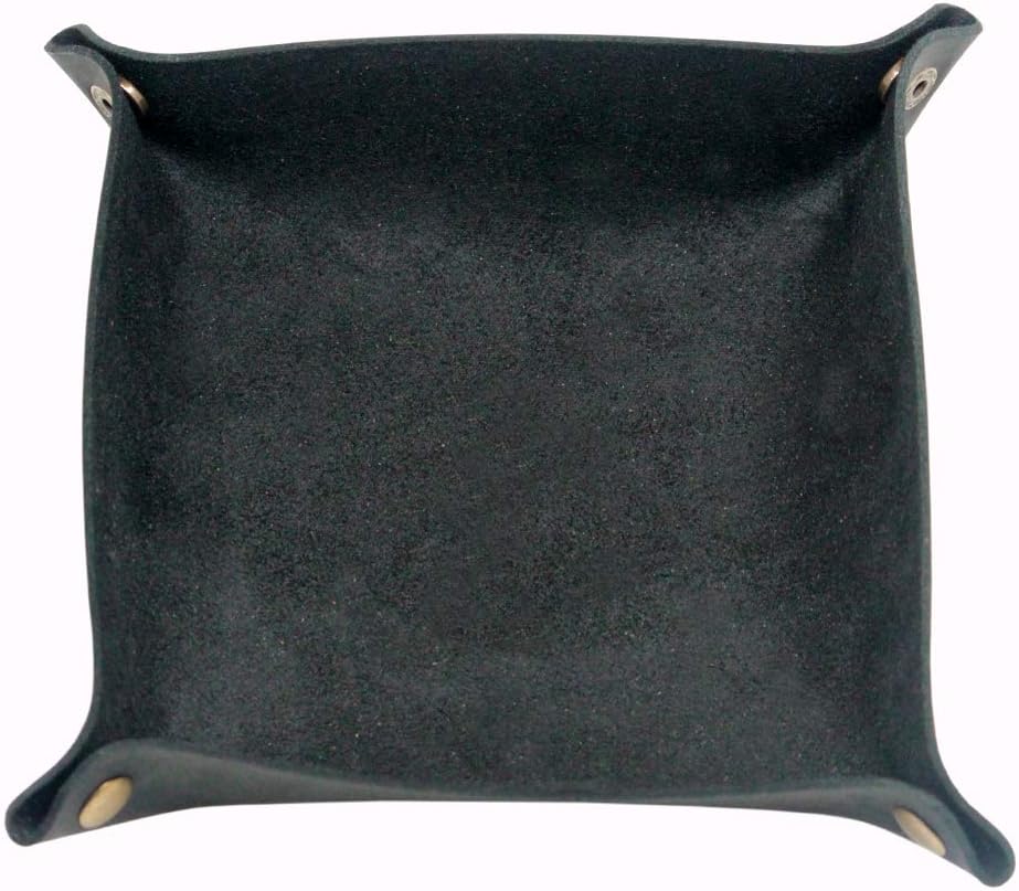 Valet Tray for Men / Crazy Horse Leather - Black