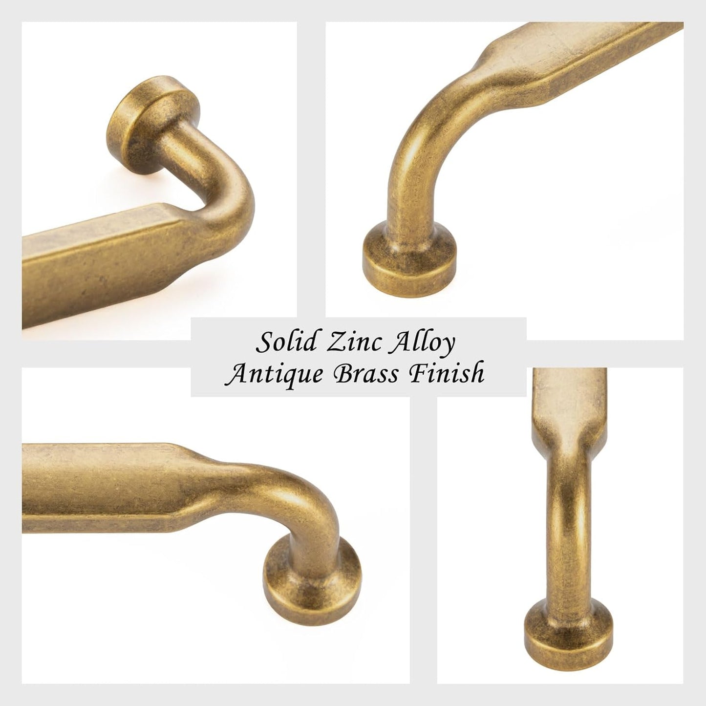Cabinet Pulls Vintage Brass Cabinet Handles / 3-3/4" Hole Centers / Classic / Antique Brass / 4 Inch