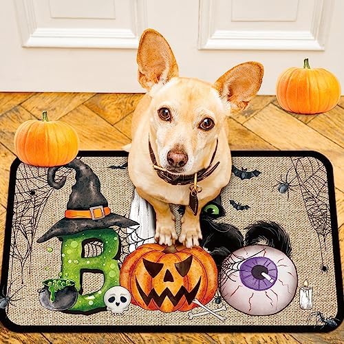 Ceenna Halloween Door Mat Welcome Mat for Front Door,Trick or Treat