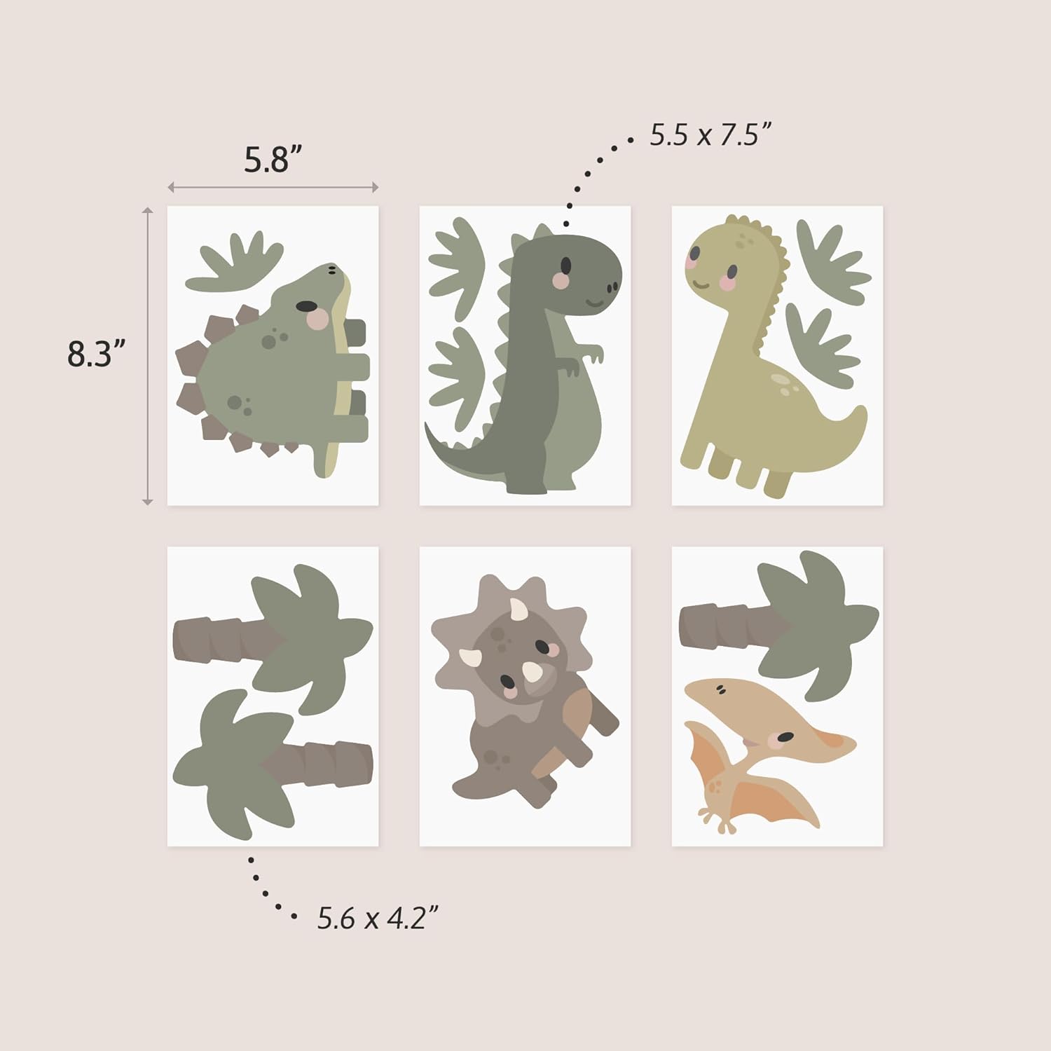 Removable Wall Decals for Kids Room / Dinosaurs
