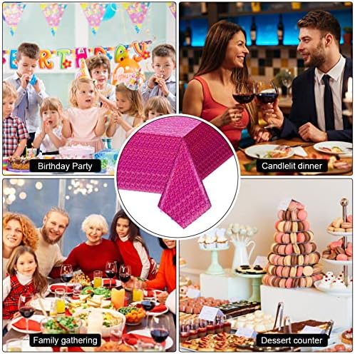 3 Pack Iridescent Tablecloth, 54" x 108" Birthday Party Table Cloths Iridescence Plastic Disposable Table Covers Iridescent Party Decorations, Birthday Decor Tablecloth for Buffet Table