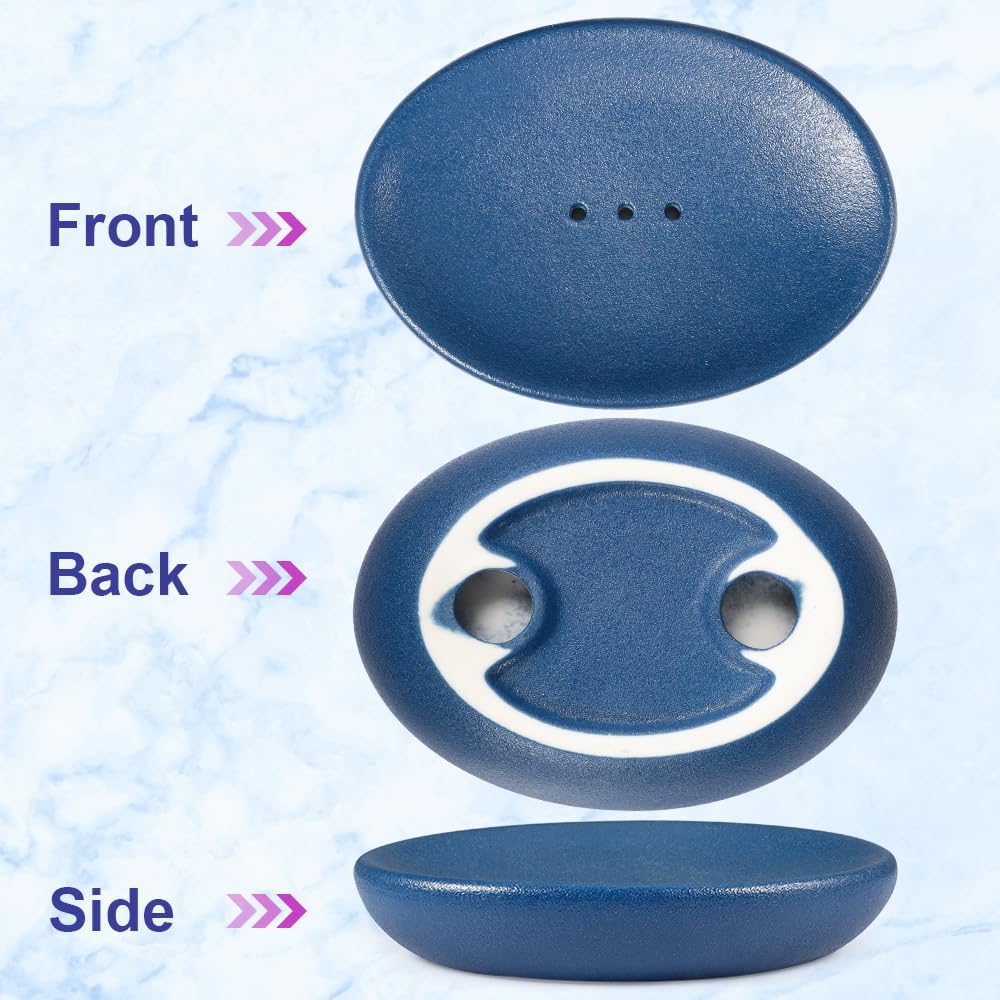 Non-Slip Soap Bar Holder for Shower / Dark Blue
