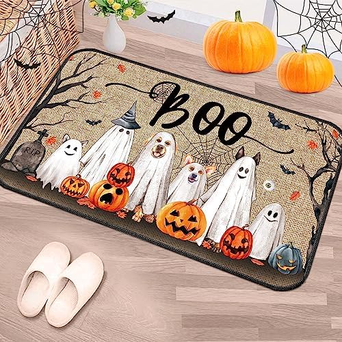 Ceenna Halloween Door Mat Welcome Mat for Front Door,Boo