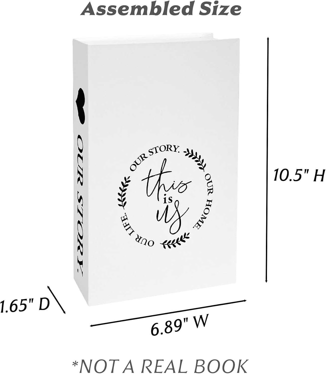 Faux Books for Decor / White / Set of 3
