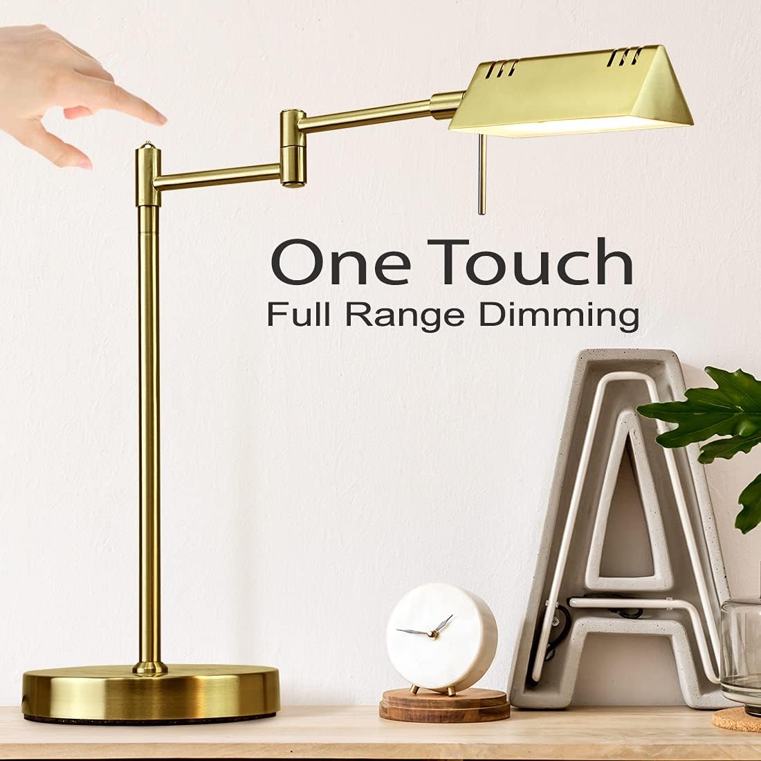 O'Bright LED Pharmacy Table Lamp, Full Range Dimming, 12W LED, 360 Degree Swing Arms, Desk, Reading, Craft, Work Lamp