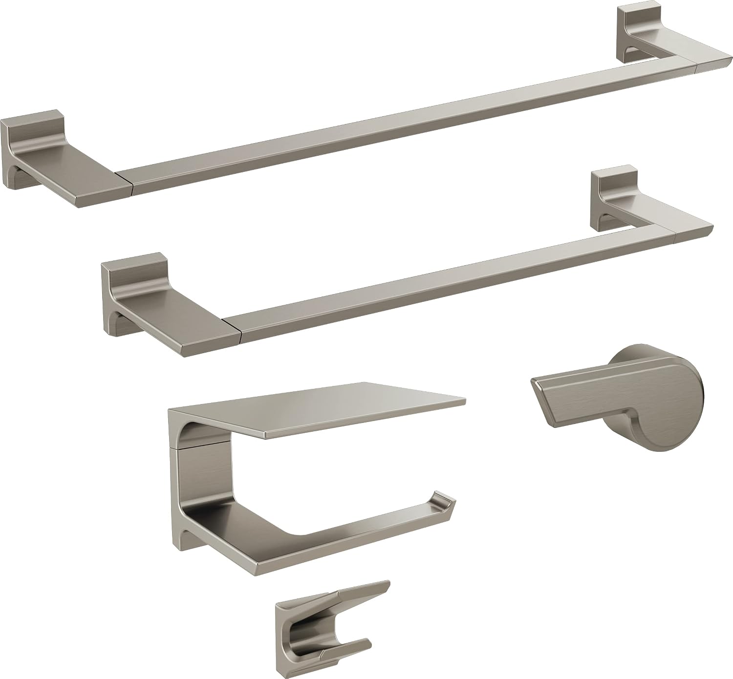 DELTA FAUCET 79956-SS Pivotal Wall Mounted Toilet Paper Holder with Shelf in Brilliance Stainless Steel
